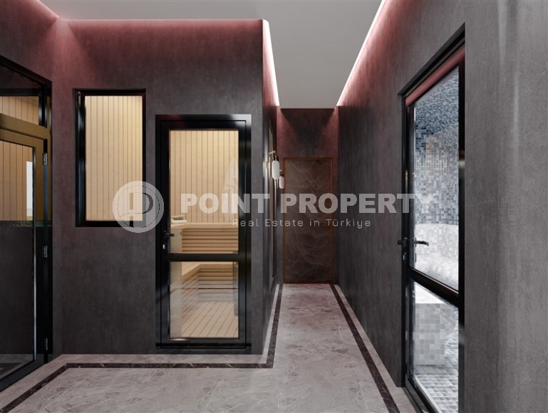 Квартира 1+1, 47м², в блоке А строящегося комплекса с комфортной инфраструктурой, в Махмутларе, Алания-id-1460-фото-9