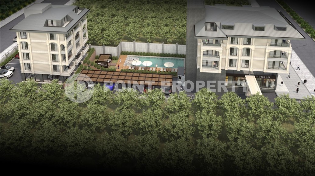 Небольшая новая квартира с чистовой отделкой, в 250 метрах от моря, в центре престижного района Аланьи - Кестель-id-6293-фото-12