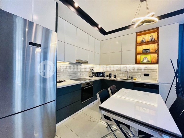 Стильная квартира, с мебелью и бытовой техникой, в 300 метрах от моря, в самом центре Аланьи-id-6342-фото-4