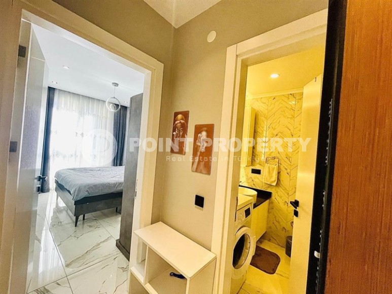 Стильная квартира, с мебелью и бытовой техникой, в 300 метрах от моря, в самом центре Аланьи-id-6342-фото-6