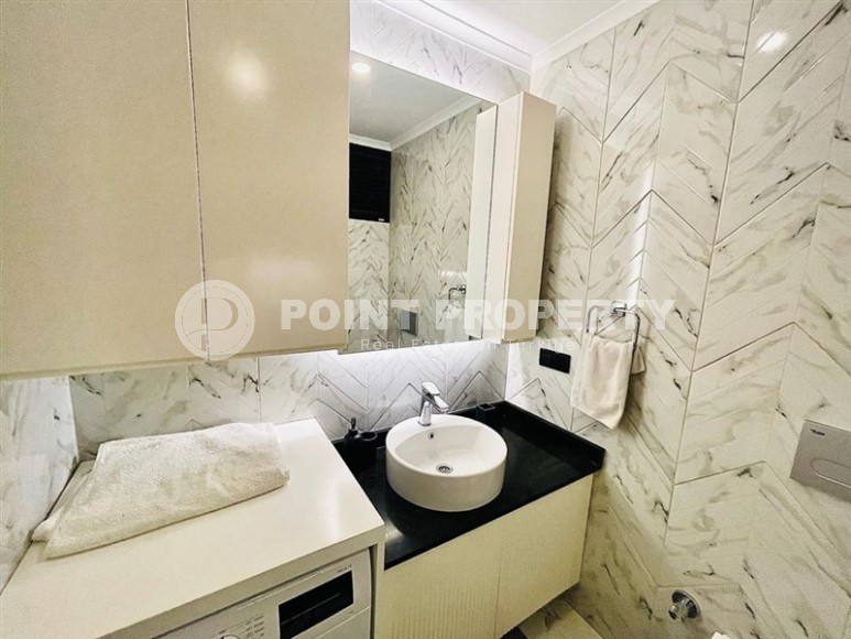 Стильная квартира, с мебелью и бытовой техникой, в 300 метрах от моря, в самом центре Аланьи-id-6342-фото-7