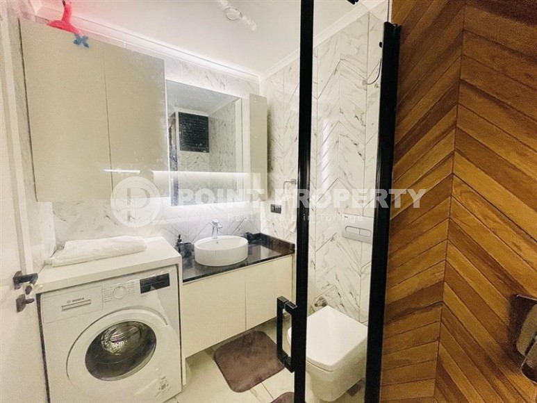 Стильная квартира, с мебелью и бытовой техникой, в 300 метрах от моря, в самом центре Аланьи-id-6342-фото-8