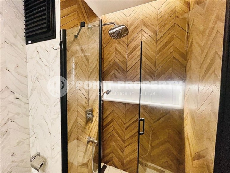 Стильная квартира, с мебелью и бытовой техникой, в 300 метрах от моря, в самом центре Аланьи-id-6342-фото-14