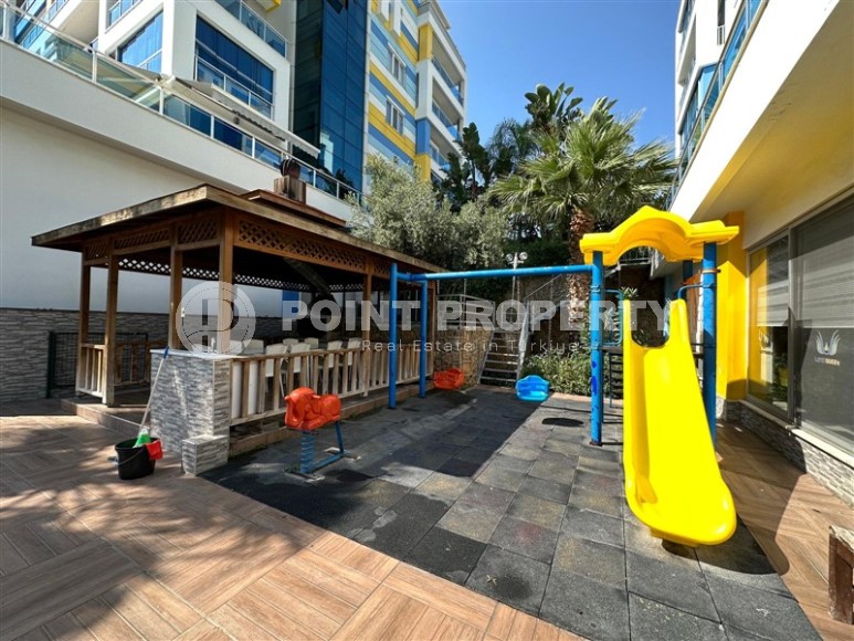 Современная двухуровневая квартира с просторной открытой террасой, на 1-м и 2-м этажах, в центре престижного района Аланьи - Кестель-id-6389-фото-19