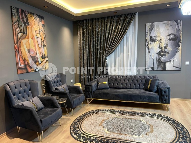 Стильная двухуровневая квартира с дизайнерским ремонтом, на 5-м этаже с мансардой, в живописном, спокойном районе Аланьи - Демирташ-id-6396-фото-2