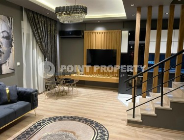 Стильная двухуровневая квартира с дизайнерским ремонтом, на 5-м этаже с мансардой, в живописном, спокойном районе Аланьи - Демирташ-id-6396-фото-5