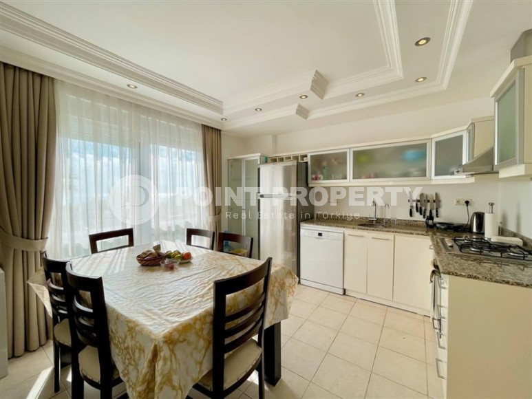 Уютная квартира с видом на море, на 1-м этаже, в доме 2007 года постройки, в нескольких минутах ходьбы от центра Аланьи-id-6402-фото-4