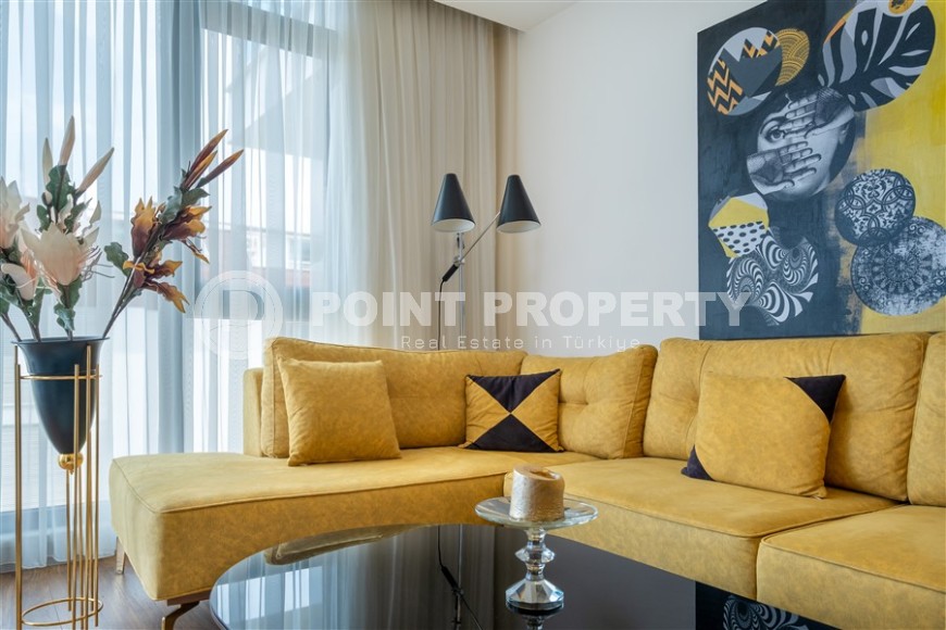 Стильная квартира с видом море, на 4-м этаже, в комфортабельном жилом комплексе, построенном в 2019 году-id-6405-фото-3