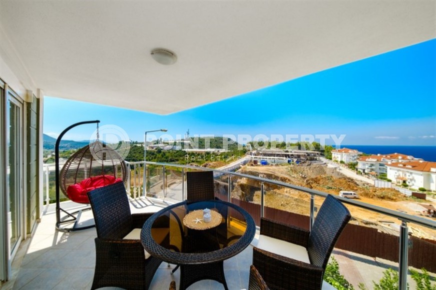 Панорамная двухуровневая квартира с видом на море, в живописном районе Аланьи - Конаклы-id-6412-фото-11