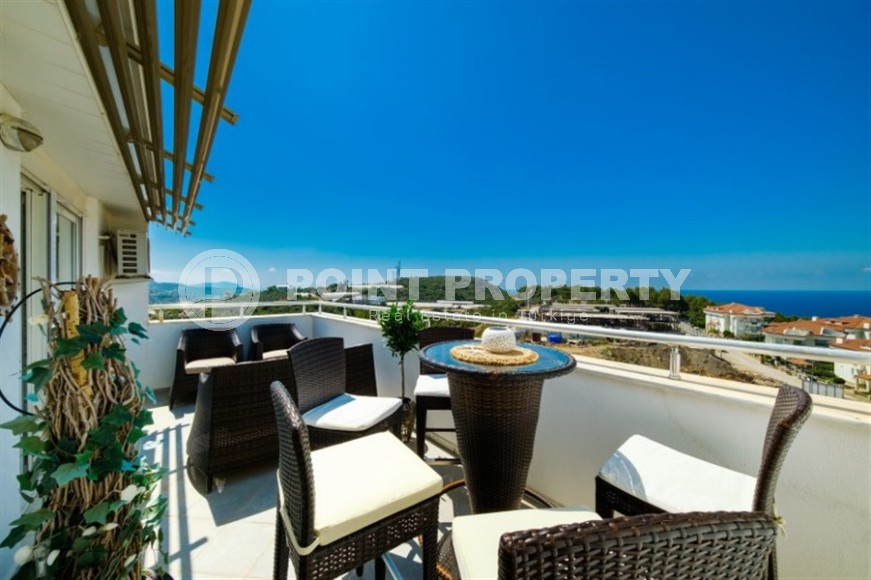 Панорамная двухуровневая квартира с видом на море, в живописном районе Аланьи - Конаклы-id-6412-фото-13