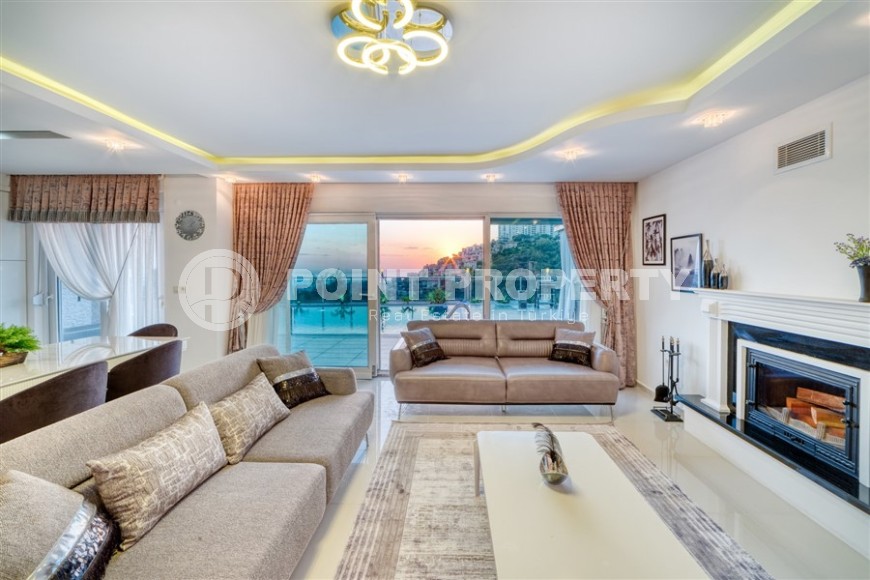 Detached two-storey villa with panoramic sea views, in a quiet, picturesque area of Alanya - Kargicak-id-6421-photo-4