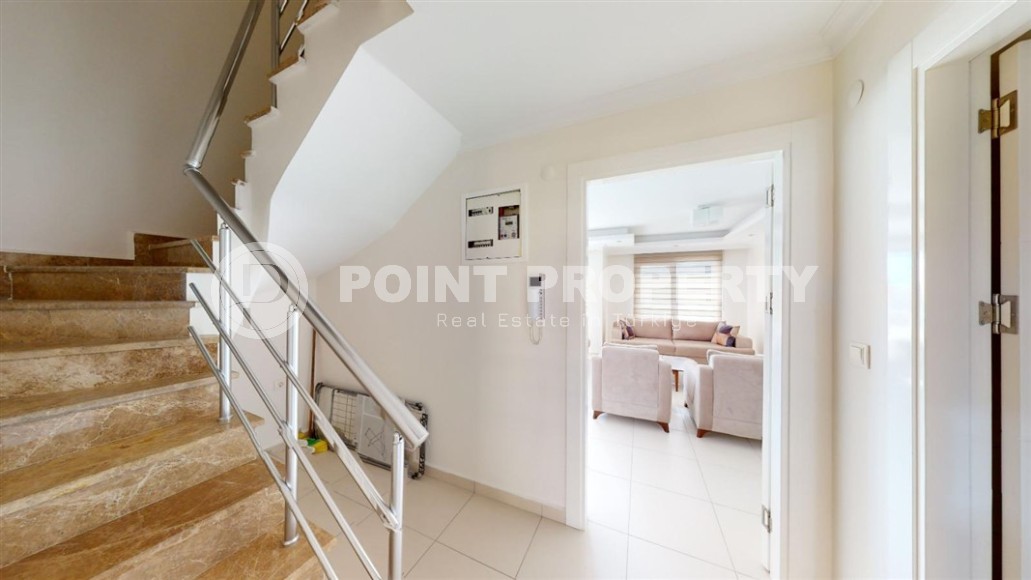 Атмосферная двухуровневая квартира на 7-м этаже с мансардой, в живописном, спокойном районе Аланьи - Авсаллар-id-6467-фото-11