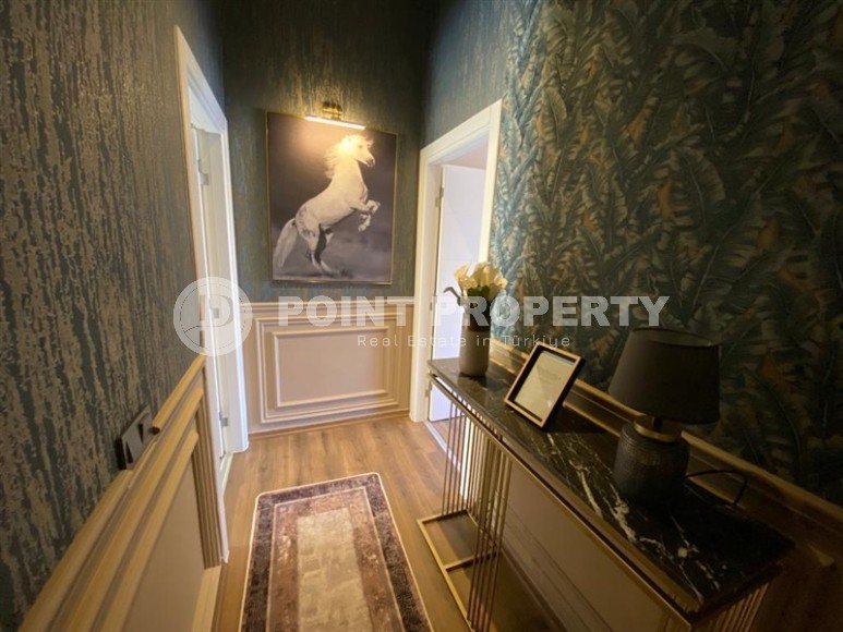 Stylish two-level apartment with modern design, on the first line from the sea, in the center of the prestigious area of Alanya - Kestel-id-6515-photo-8