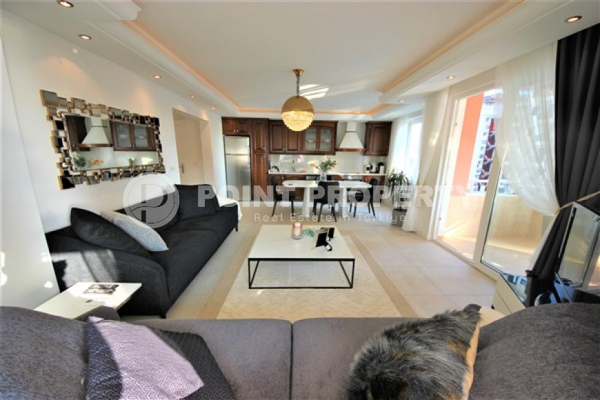 Большая квартира с двумя спальнями, 155м², на первой линии в Махмутларе, Алания-id-1512-фото-2