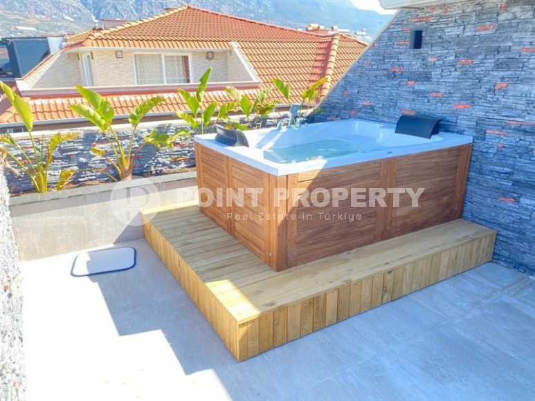 Stylish two-level apartment with modern design, on the first line from the sea, in the center of the prestigious area of Alanya - Kestel-id-6515-photo-18