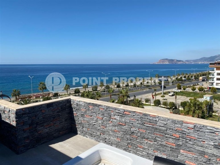Stylish two-level apartment with modern design, on the first line from the sea, in the center of the prestigious area of Alanya - Kestel-id-6515-photo-20