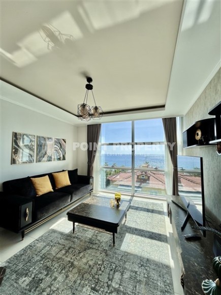 Панорамная двухуровневая квартира с видом на море, в комфортабельном жилом комплексе, в центре района Кестель-id-6539-фото-3