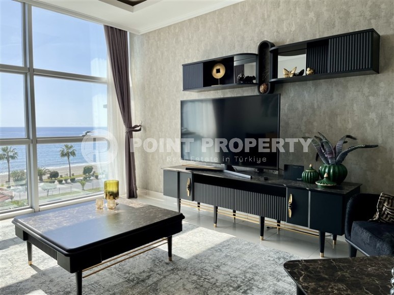 Панорамная двухуровневая квартира с видом на море, в комфортабельном жилом комплексе, в центре района Кестель-id-6539-фото-5