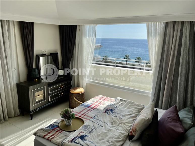 Панорамная двухуровневая квартира с видом на море, в комфортабельном жилом комплексе, в центре района Кестель-id-6539-фото-12