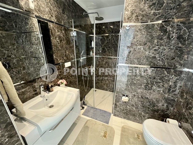 Панорамная двухуровневая квартира с видом на море, в комфортабельном жилом комплексе, в центре района Кестель-id-6539-фото-14