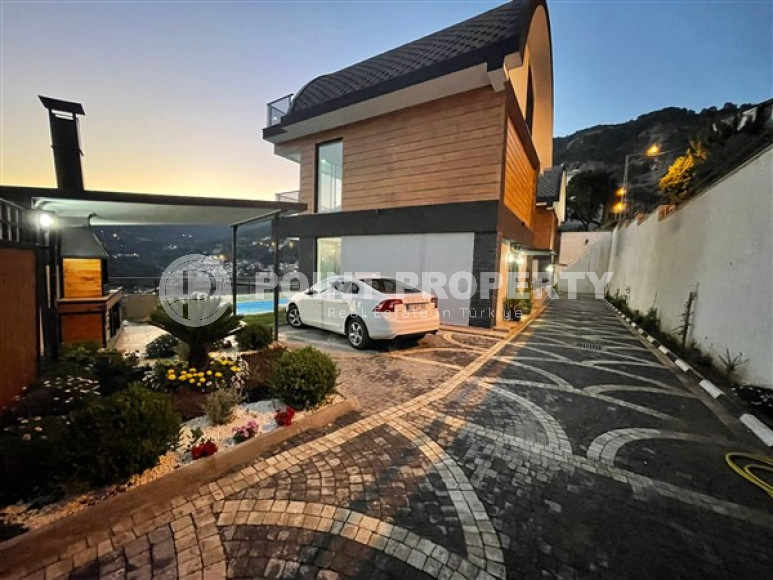 Новая вилла с тремя спальнями, 142м², с личным бассейном в элитном горном районе Алании Бекташ-id-1516-фото-2