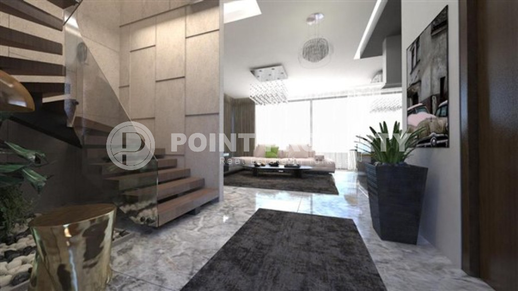 Новая вилла с тремя спальнями, 142м², с личным бассейном в элитном горном районе Алании Бекташ-id-1516-фото-10