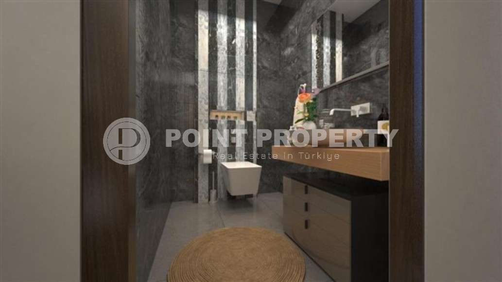 Новая вилла с тремя спальнями, 142м², с личным бассейном в элитном горном районе Алании Бекташ-id-1516-фото-14