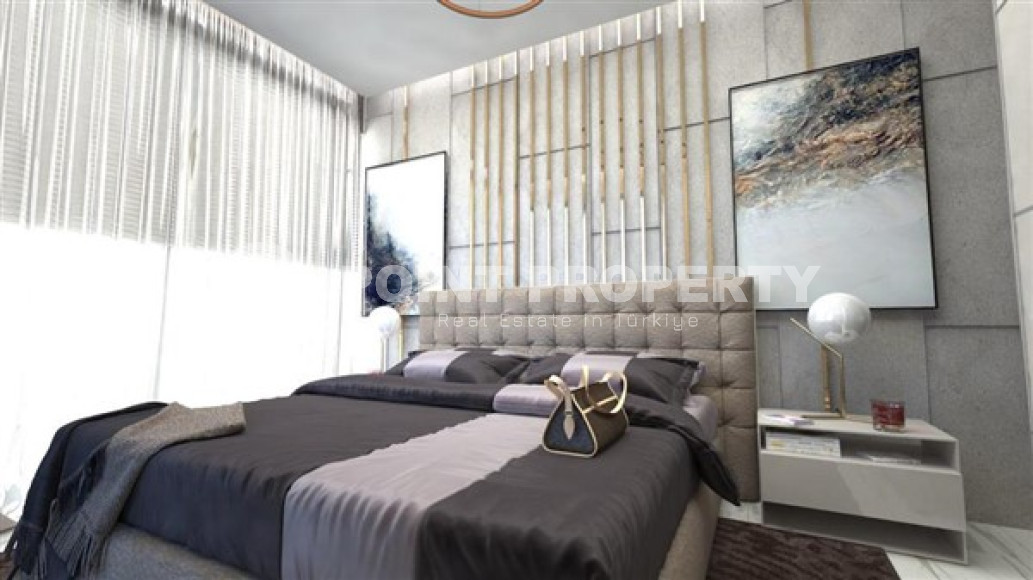 Новая вилла с тремя спальнями, 142м², с личным бассейном в элитном горном районе Алании Бекташ-id-1516-фото-17