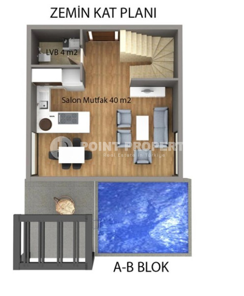 Новая вилла с тремя спальнями, 142м², с личным бассейном в элитном горном районе Алании Бекташ-id-1516-фото-25