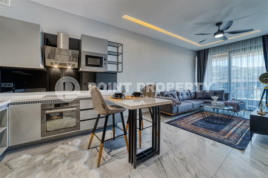 Современная квартира в роскошном жилом комплексе на первой линии от  моря, в центре живописного, экологически чистого районе Аланьи - Каргыджак-id-6561-фото-5