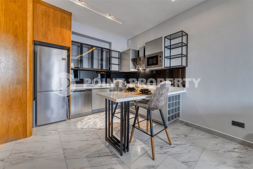 Современная квартира в роскошном жилом комплексе на первой линии от  моря, в центре живописного, экологически чистого районе Аланьи - Каргыджак-id-6561-фото-6