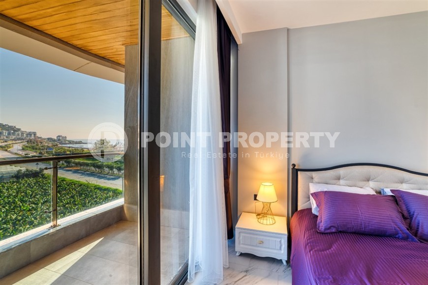 Современная квартира в роскошном жилом комплексе на первой линии от  моря, в центре живописного, экологически чистого районе Аланьи - Каргыджак-id-6561-фото-9