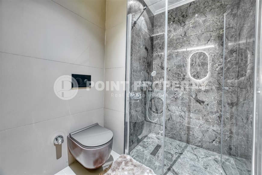 Современная квартира в роскошном жилом комплексе на первой линии от  моря, в центре живописного, экологически чистого районе Аланьи - Каргыджак-id-6561-фото-11