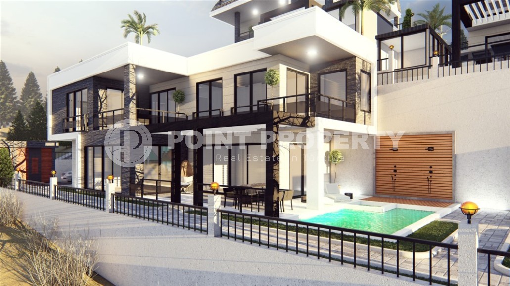 Elite panoramic villas at the final stage of construction, in the picturesque, prestigious area of Alanya - Bektash-id-6588-photo-11