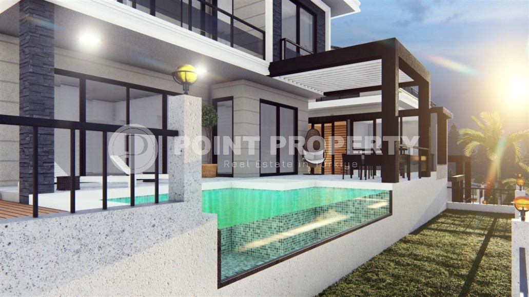 Elite panoramic villas at the final stage of construction, in the picturesque, prestigious area of Alanya - Bektash-id-6588-photo-12