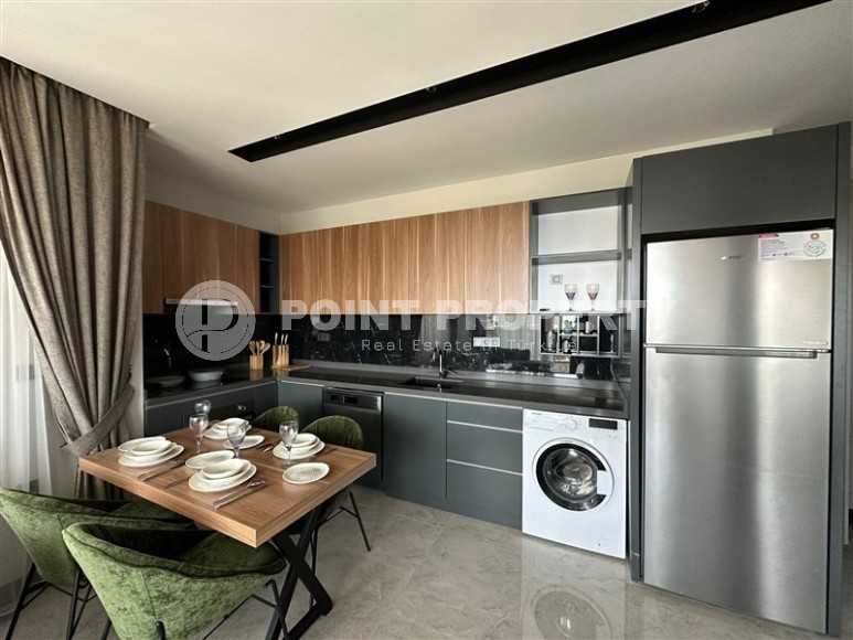 Комфортабельная квартира с видом на море, на 4-м этаже в современном жилом комплексе, в центре престижного района Аланьи - Кестель-id-6631-фото-3