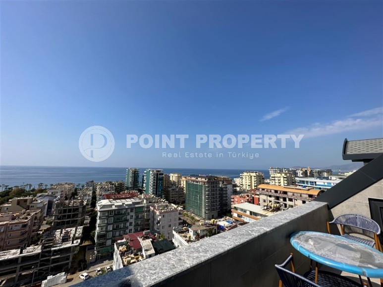 Панорамный дуплекс с видом на море, в новом жилом комплексе, в центре района Махмутлар-id-6634-фото-10