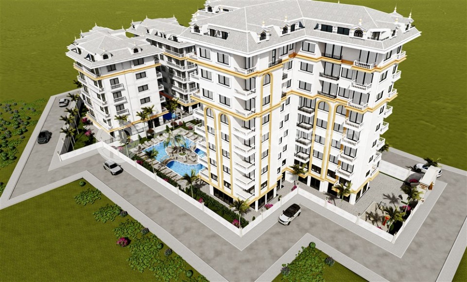 Новая квартира 1+1, на площади 55 м2, в жилом комплексе с богатой внутренней инфраструктурой, в центре Аланьи-id-6650-фото-7