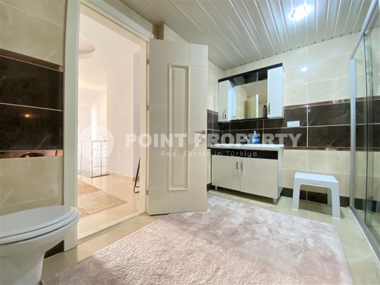 Большая двухуровневая квартира с панорамным видом на море и гору Кале, в спокойном районе Аланьи - Джикджилли-id-6672-фото-14