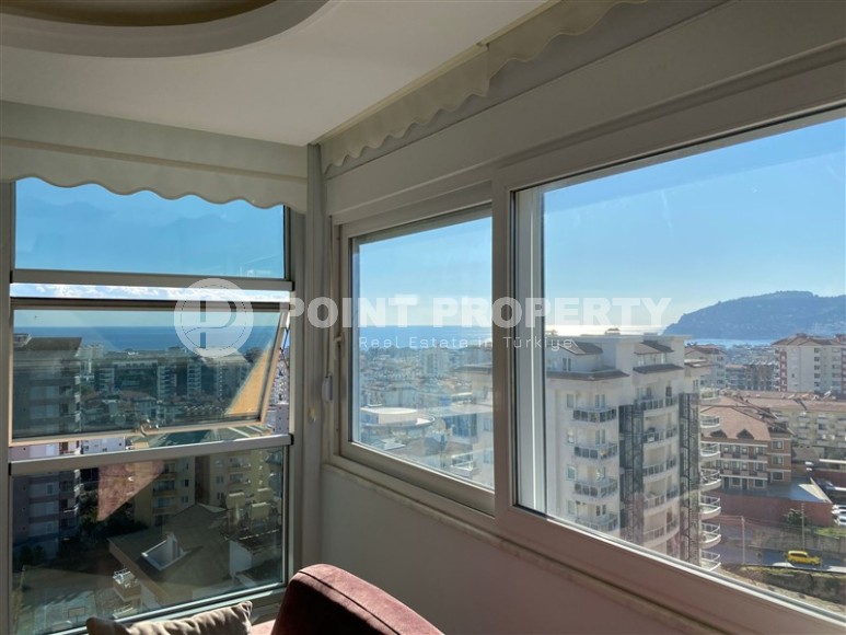 Большая двухуровневая квартира с панорамным видом на море и гору Кале, в спокойном районе Аланьи - Джикджилли-id-6672-фото-16