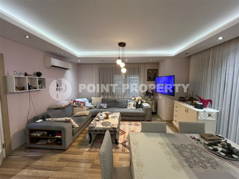 Просторная квартира 2+1, на площади 105 м2, в доме с бассейном и садом, в центре Аланьи-id-6696-фото-2