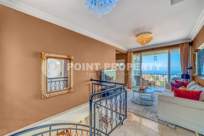 Панорамная двухэтажная вилла с роскошным видом на море, в зеленом, экологически чистом районе Аланьи - Каргыджак-id-6700-фото-12