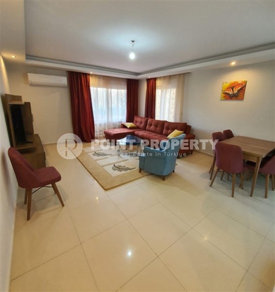 Комфортабельная двухуровневая квартира 2+1, с просторной террасой в саду, в 400 метрах от моря, в центре живописного, ухоженного района Аланьи - Кестель-id-6706-фото-1