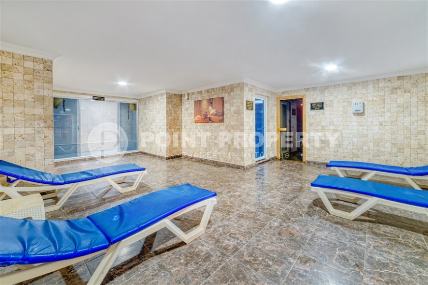 Комфортабельная двухуровневая квартира 2+1, с просторной террасой в саду, в 400 метрах от моря, в центре живописного, ухоженного района Аланьи - Кестель-id-6706-фото-20