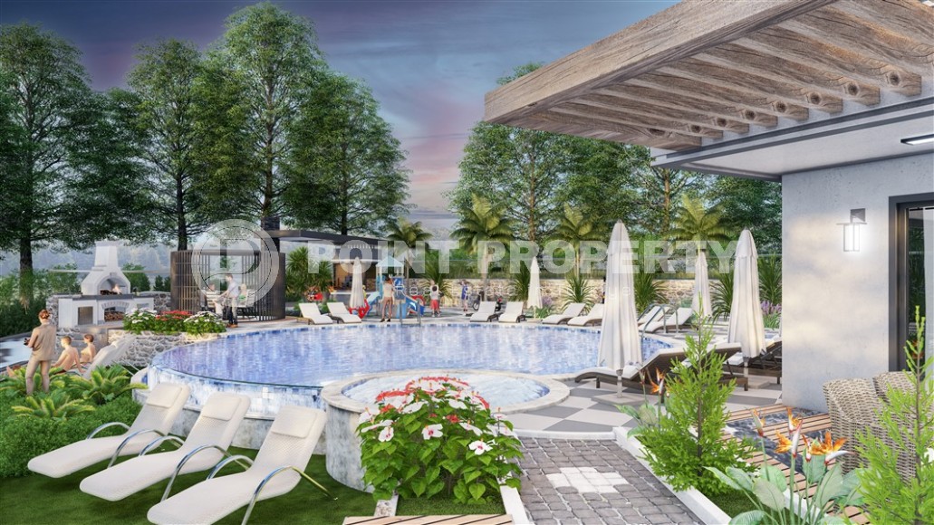 New apartments in a residential complex under construction, 1500 meters from the sea, in a green, environmentally friendly area of Alanya - Demirtas-id-6715-photo-4