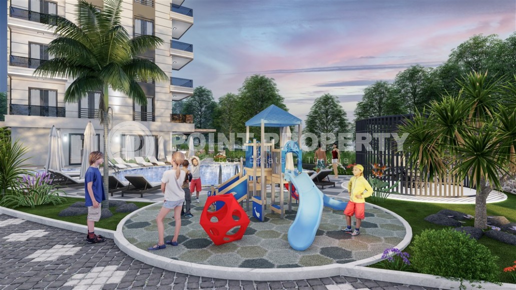 New apartments in a residential complex under construction, 1500 meters from the sea, in a green, environmentally friendly area of Alanya - Demirtas-id-6715-photo-9