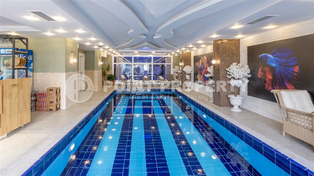 Панорамная квартира с видом на море, на 10-м этаже, в центре района Махмутлар-id-6742-фото-11