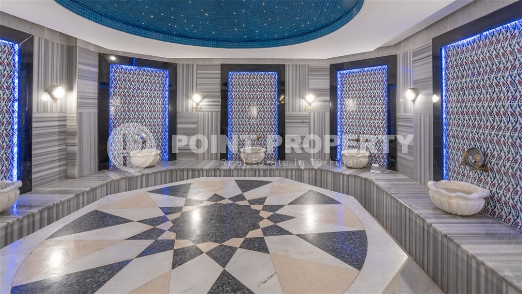 Панорамная квартира с видом на море, на 10-м этаже, в центре района Махмутлар-id-6742-фото-12