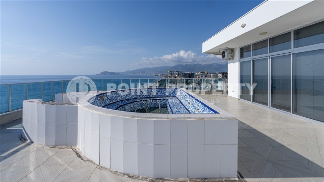 Панорамная квартира с видом на море, на 10-м этаже, в центре района Махмутлар-id-6742-фото-13