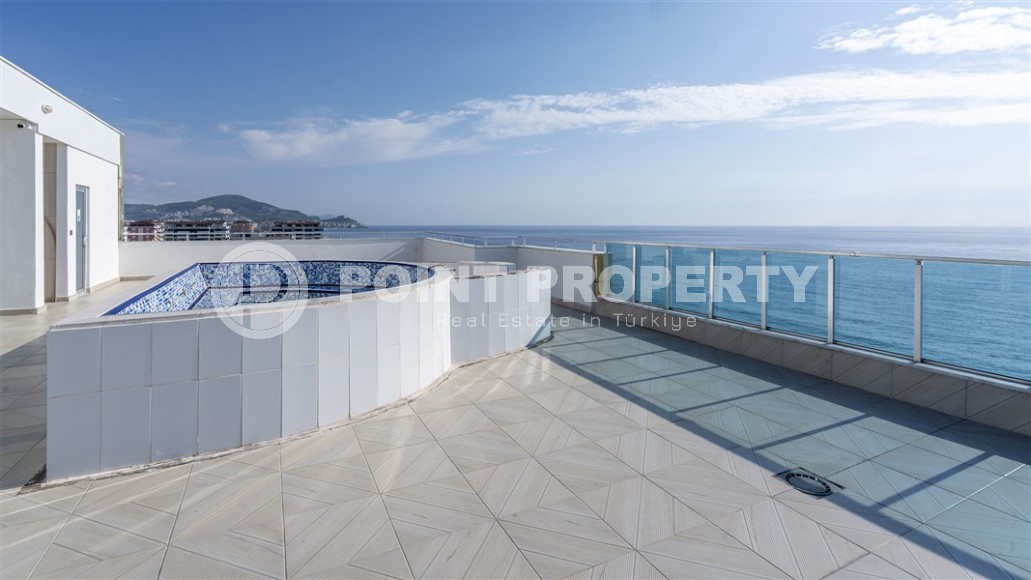 Панорамная квартира с видом на море, на 10-м этаже, в центре района Махмутлар-id-6742-фото-14